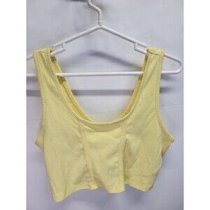 Double Zero Women's Soft Knit‎ Workout Top Muscle Tank Top Crop Top Size L